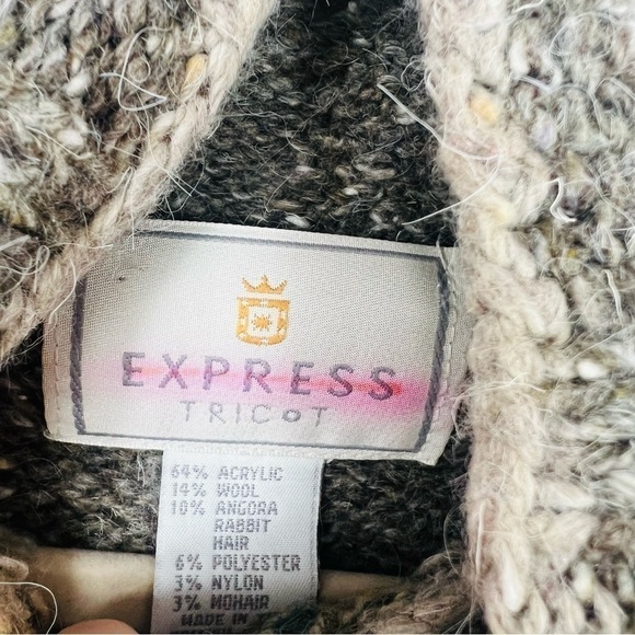 Express Tricot Vtg Jacquard Fair Isle Nordic Wool
Angora Mohair Blend Sweater S - Picture 5 of 6